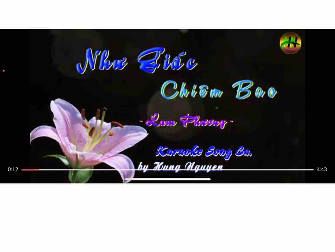 NHƯ GIẤC CHIÊM BAO -  KARAOKE SONG CA