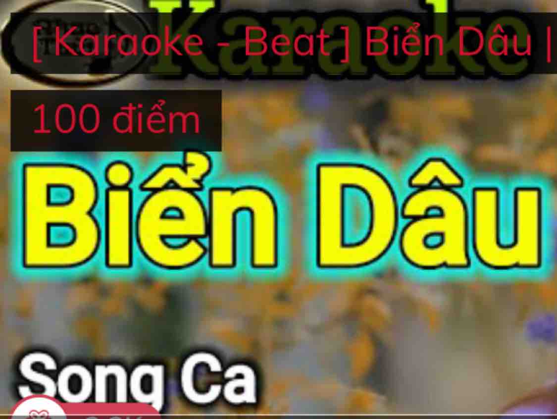 [ Karaoke - Beat ] Biển Dâu | Song Ca | NHAC TINH KARAOKE |  Beat Chuẩn