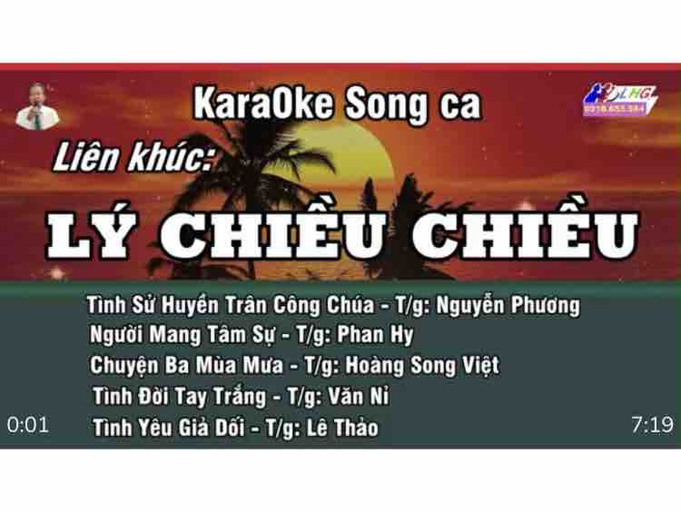Karaoke liên khúc Lý Chiều Chiều – Song ca | Hoàng Giang