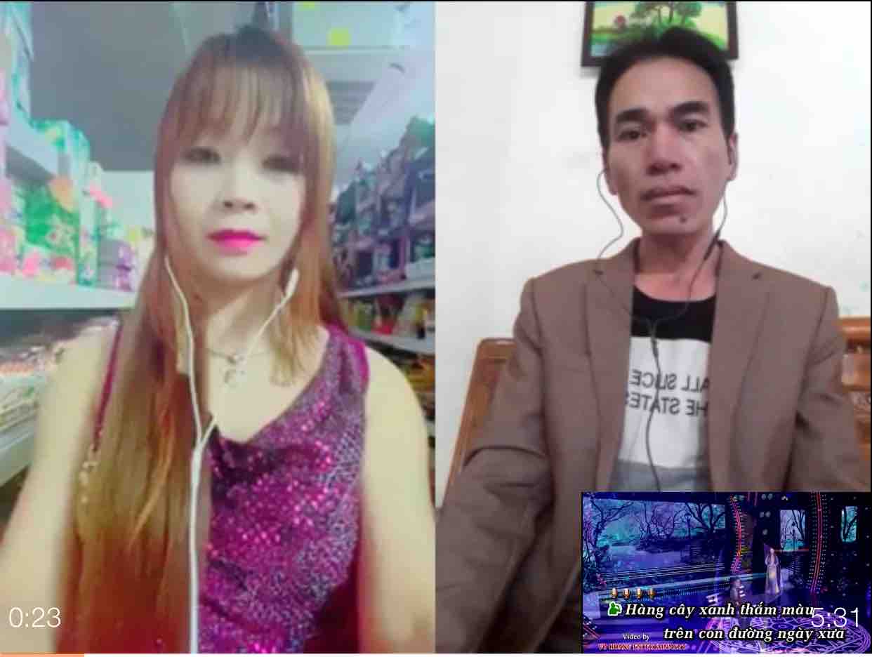 Karaoke Hình Bóng Quê Nhà ( Song Ca ) Tien Nguyen Doan & Lien Nguyen 
